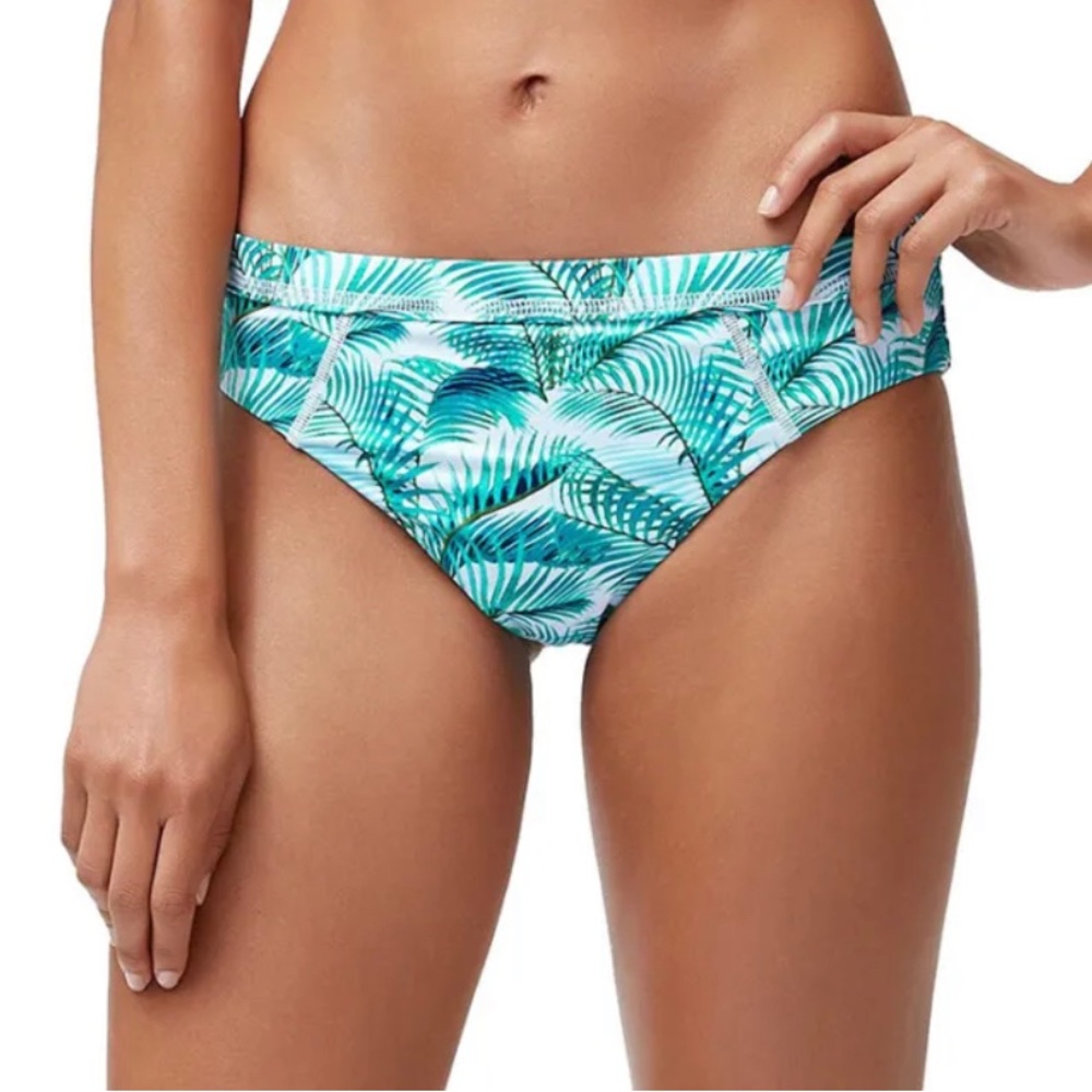 Tommy Bahama Women's Ming Jade Among Fern Active High-Waist Swim Bottom XS